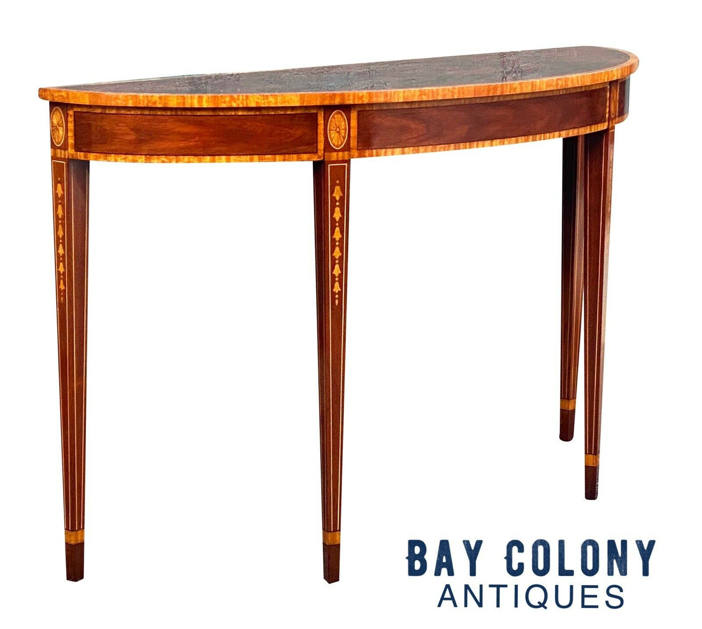 20th C Henkel Harris Federal Antique Style Mahogany Console Table