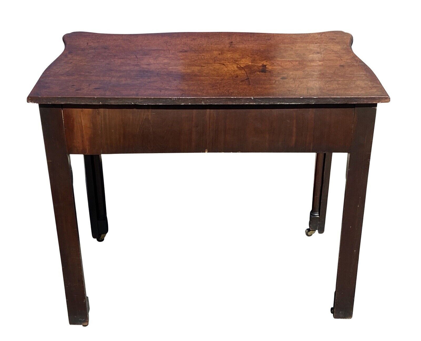 18th C Antique Irish Chippendale Mahogany Writing Desk / Dressing Table - Lowboy