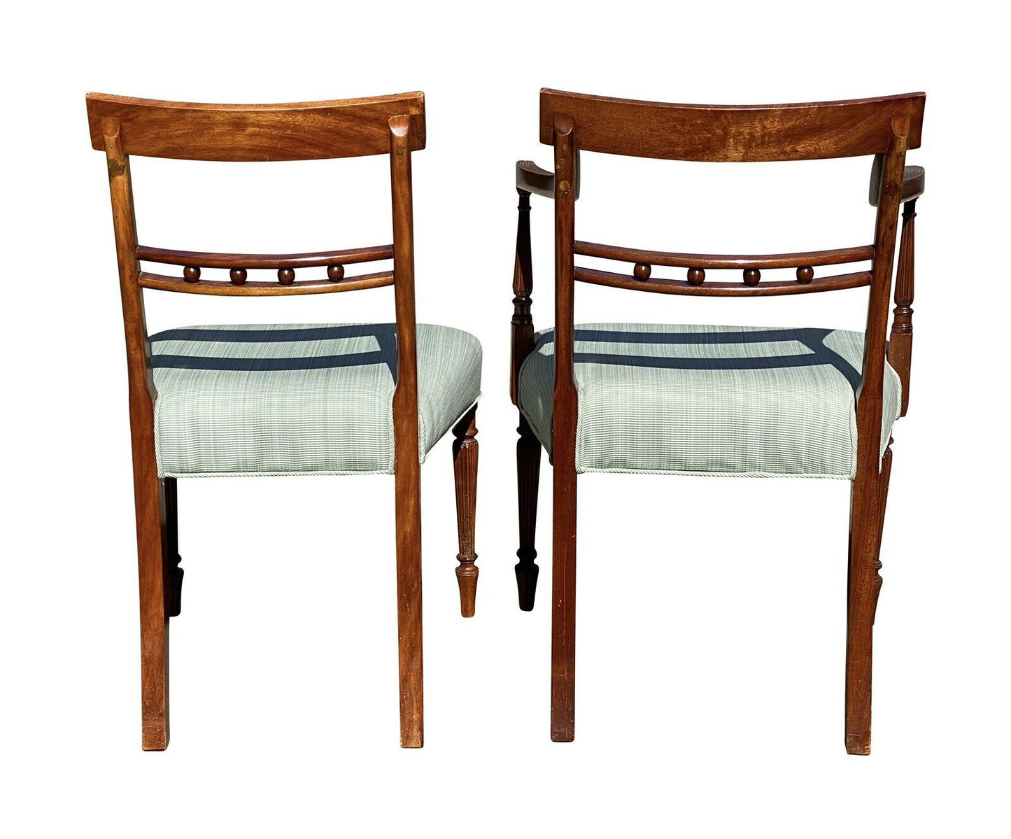 19TH C SET OF 8 ANTIQUE FEDERAL PERIOD MAHOGANY DINING CHAIRS