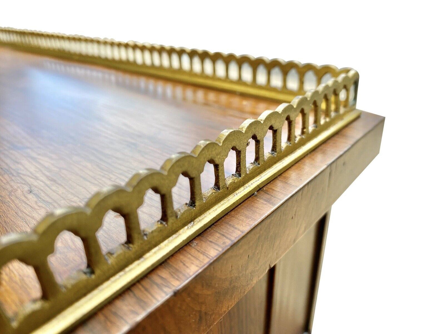 Vintage Rosewood French Directoire Style Console Table by Baker - Brass Gallery