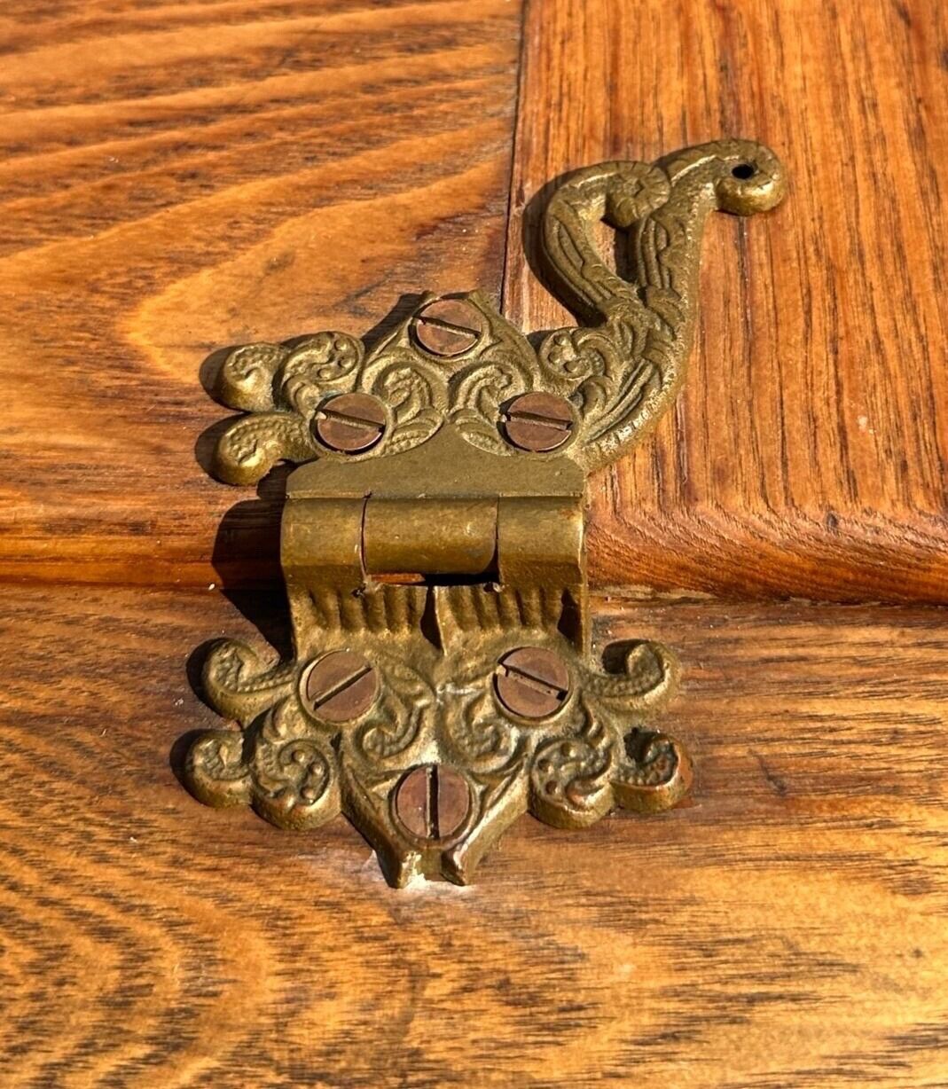 Victorian Oak Floral Carved Ice Chest With Zinc Lining & Phoenix Head Hardware