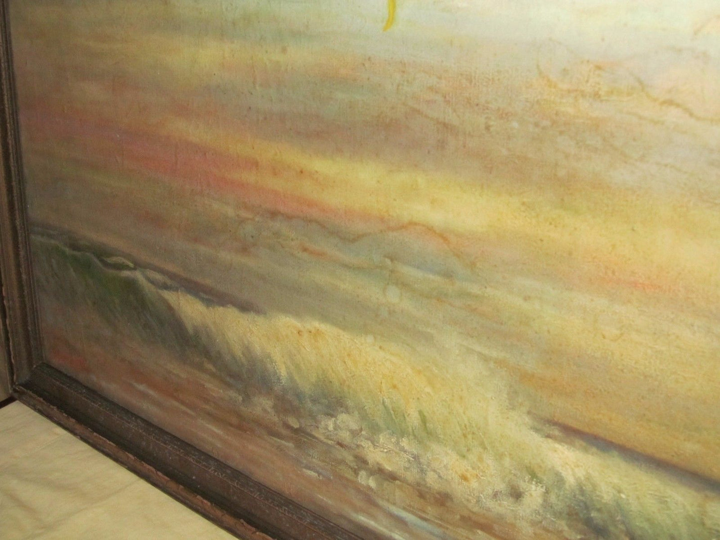 IMPRESSIONIST OIL ON CANVAS COASTAL PAINTING BY S.A. GREENE PHILADELPHIA, P.A.