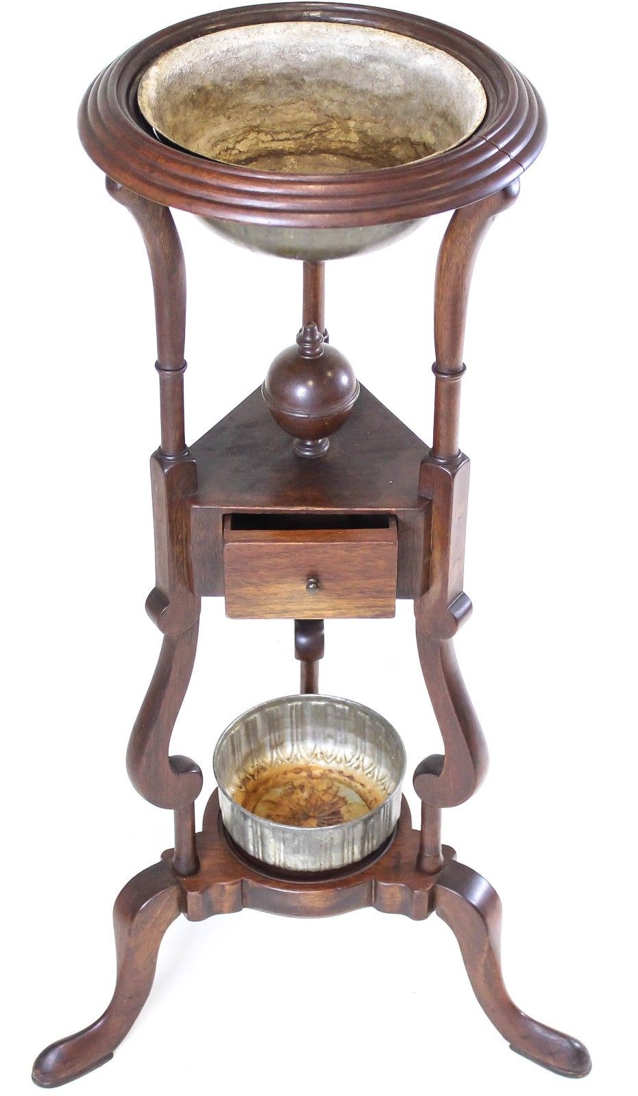 RARE GEORGIAN STYLED MAHOGANY WIG STAND-SEE MOUNT VERNON COLLECTION