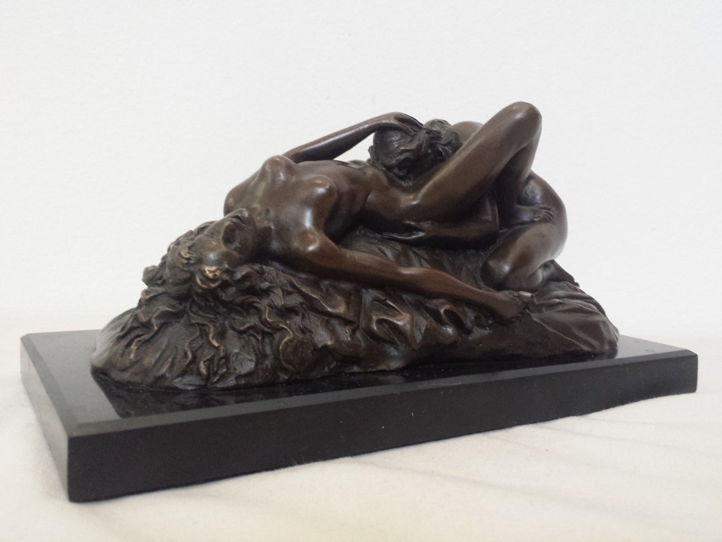 EROTIC BRONZE DEPICTING LESBIAN LOVERS-EXCEPTIONAL QUALITY-JM LAMBEAUX