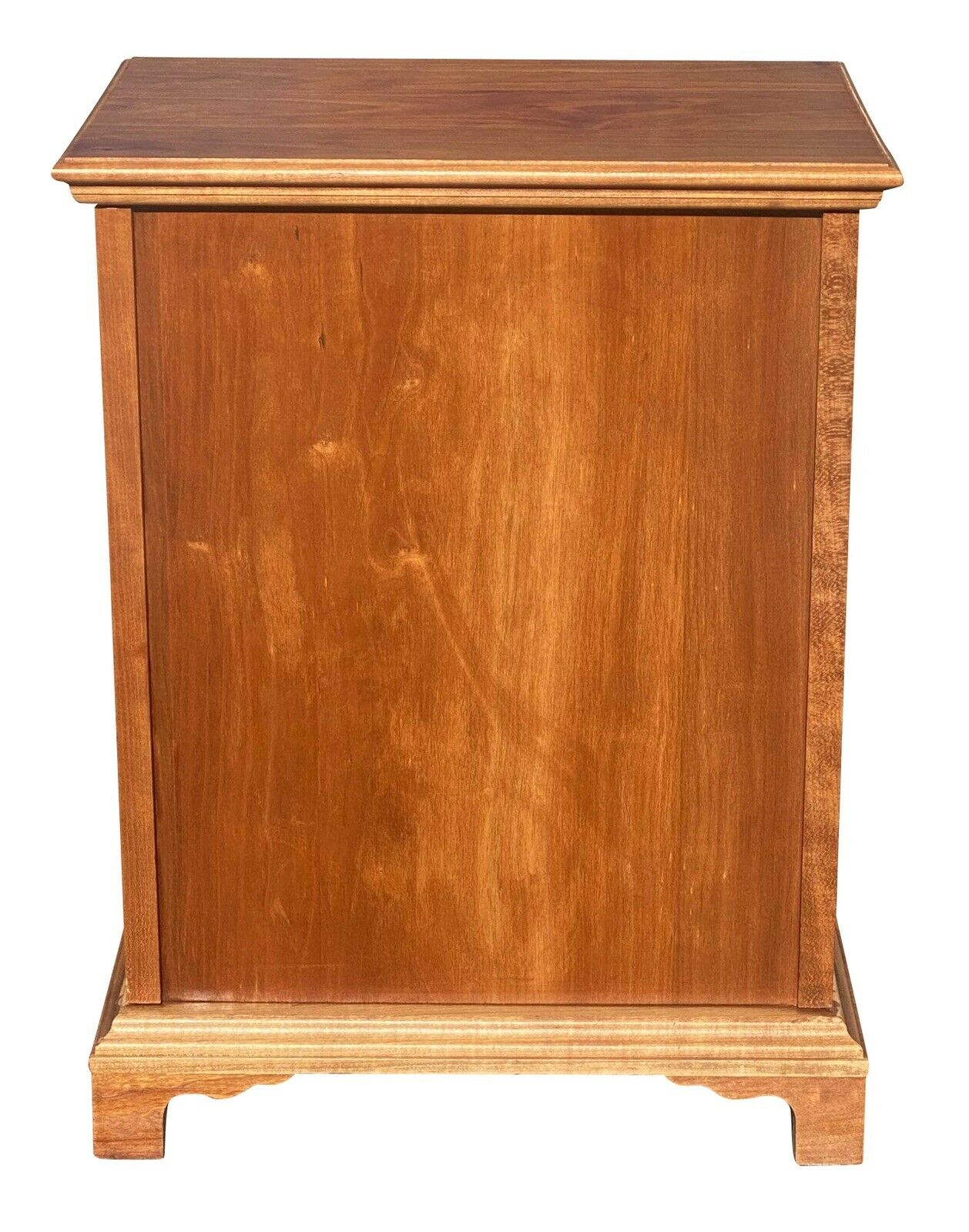 20th C Queen Anne Antique Style Pennsylvania Tombstone Door Cherry Spice Chest