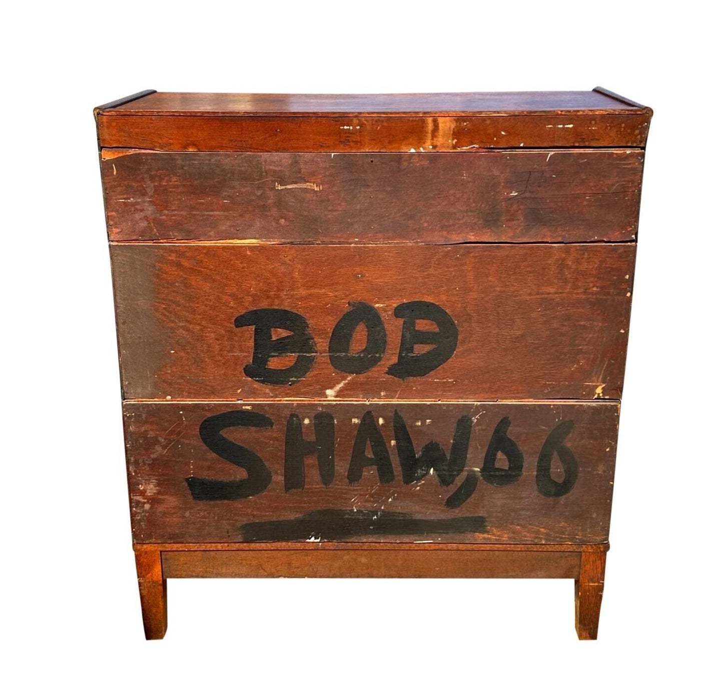 Antique Arts & Crafts Tiger Oak Stacking File Cabinet - Index & Document Drawers