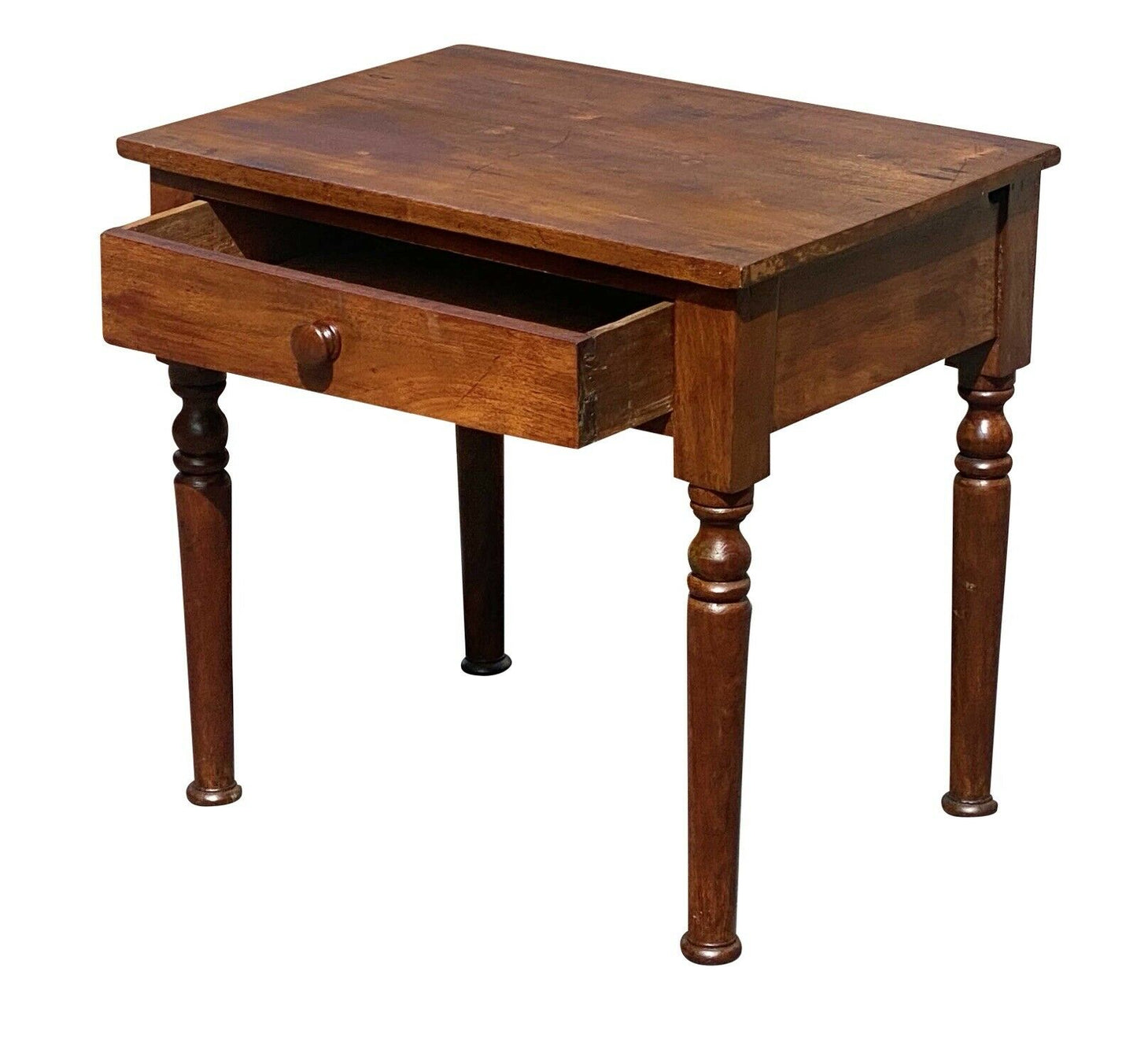 18TH C ANTIQUE FEDERAL PERIOD VIRGINIA WALNUT 1 DRAWER WORK TABLE / NIGHTSTAND