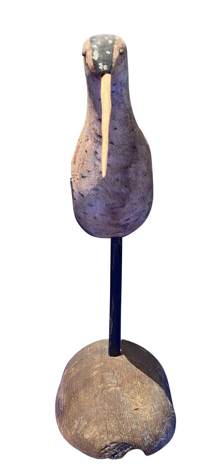 Vintage Carved & Painted Godwit Shorebird Decoy / Wood Carving