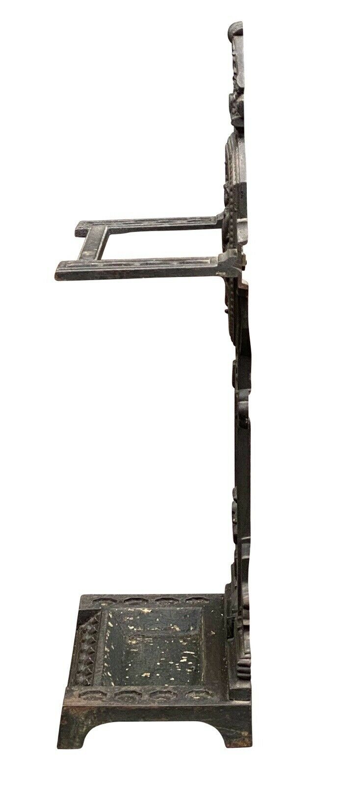 19th C Antique Victorian Cast Iron Umbrella Stand ~ Robert Burns & Highland Mary