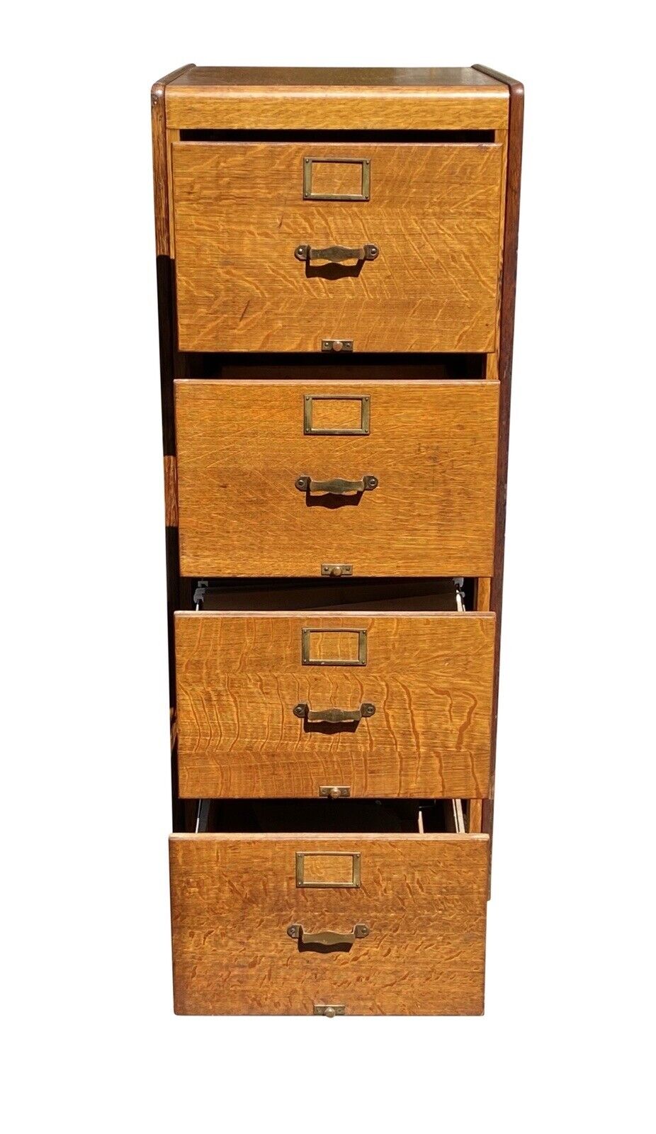 Antique Arts & Crafts Tiger Oak Legal Size File Cabinet - Library Bureau Makers