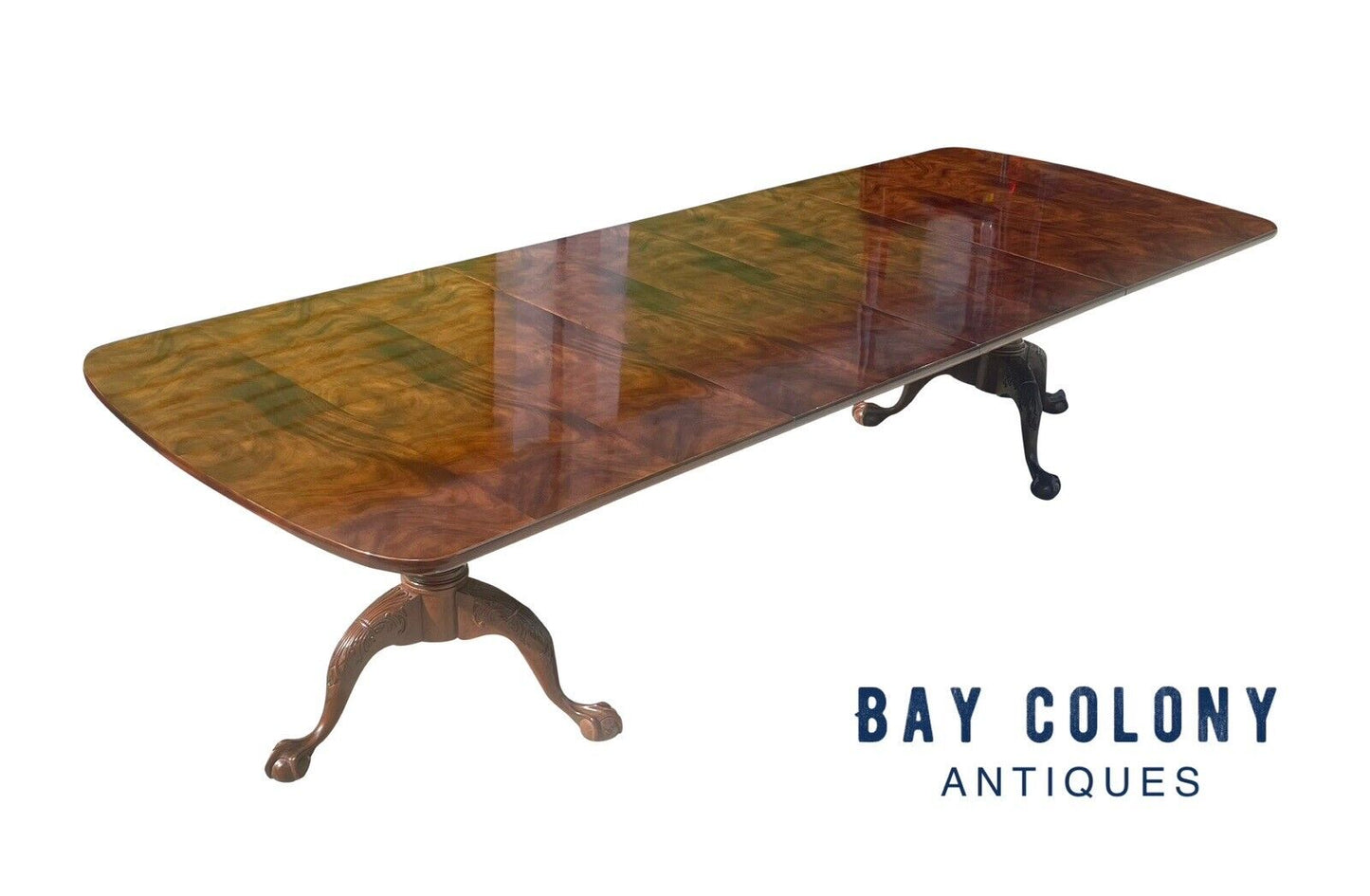 Chippendale Style Mahogany Ball & Claw Carved Dining Table by Henredon - 10 Feet