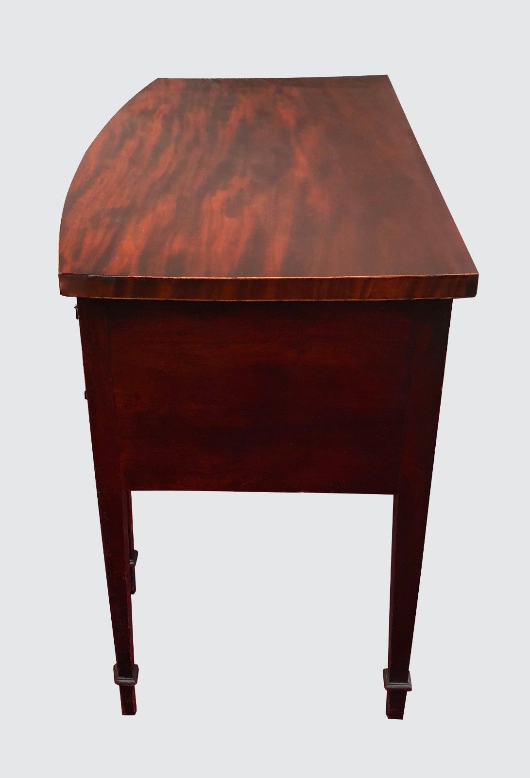 18TH CT HEPPLEWHITE SIX LEG SPADE FOOT MAHOGANY BRANDY BOARD W/ BOTTLE DRAWERS