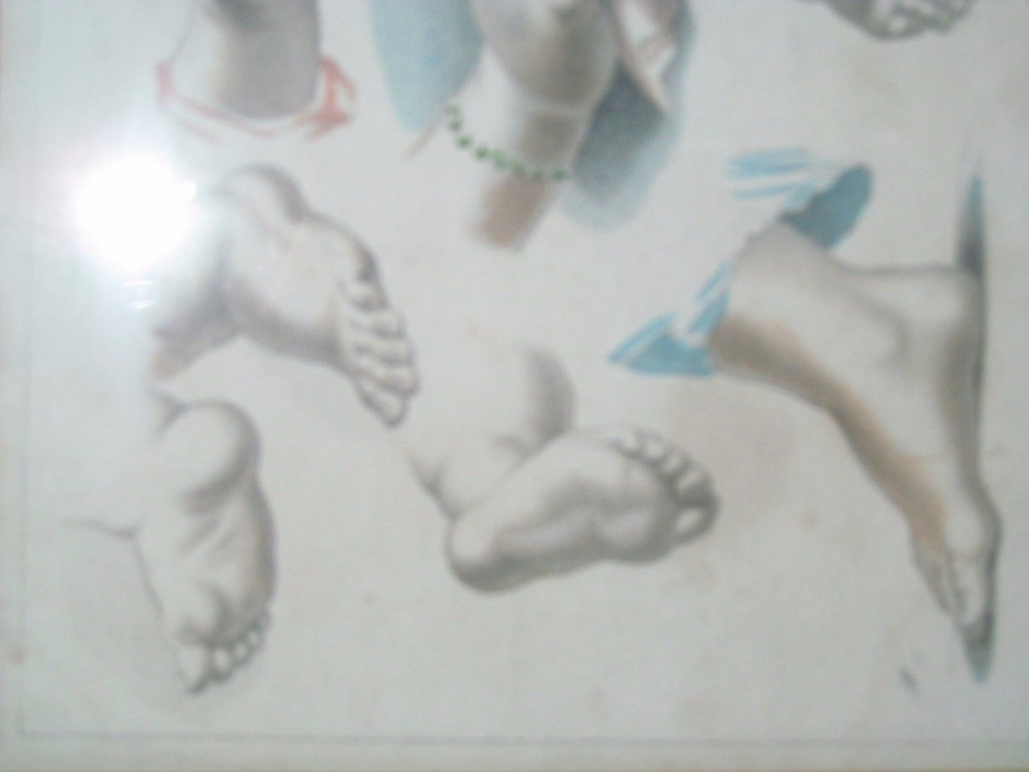 19TH CENTURY ARTIST'S STUDY COLORED LITHOGRAPH