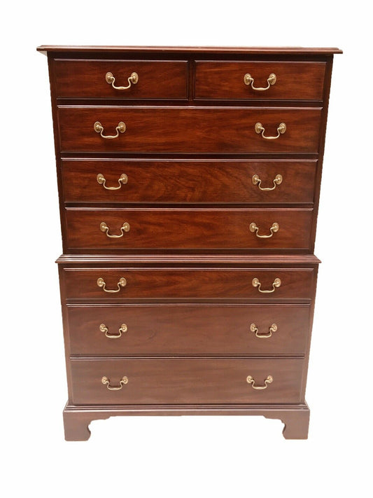 20TH C HENKEL HARRIS MAHOGANY FEDERAL ANTIQUE STYLE DRESSER / CHEST