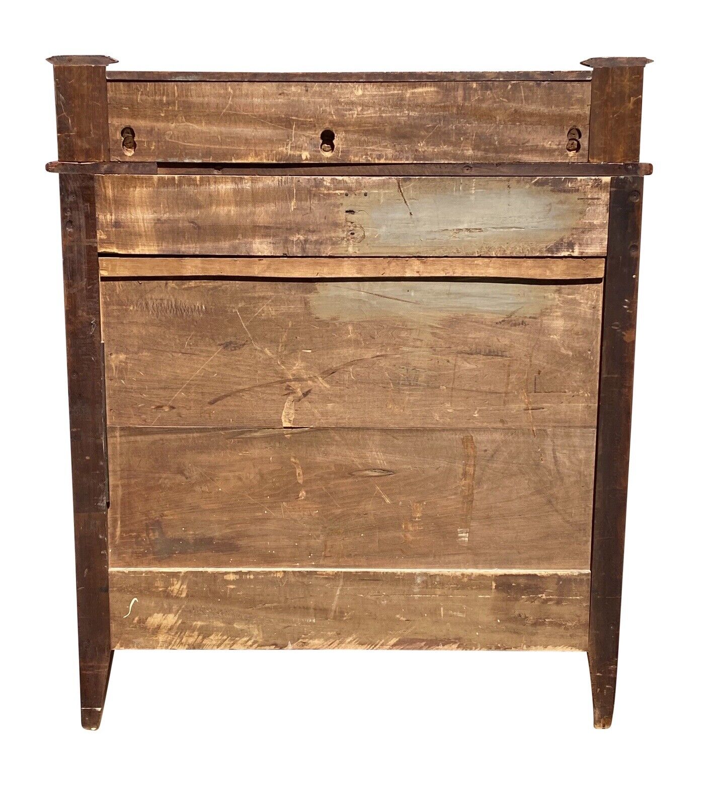 19th C Antique Vermont Federal Period Birds Eye Maple Dresser / Chest of Drawers