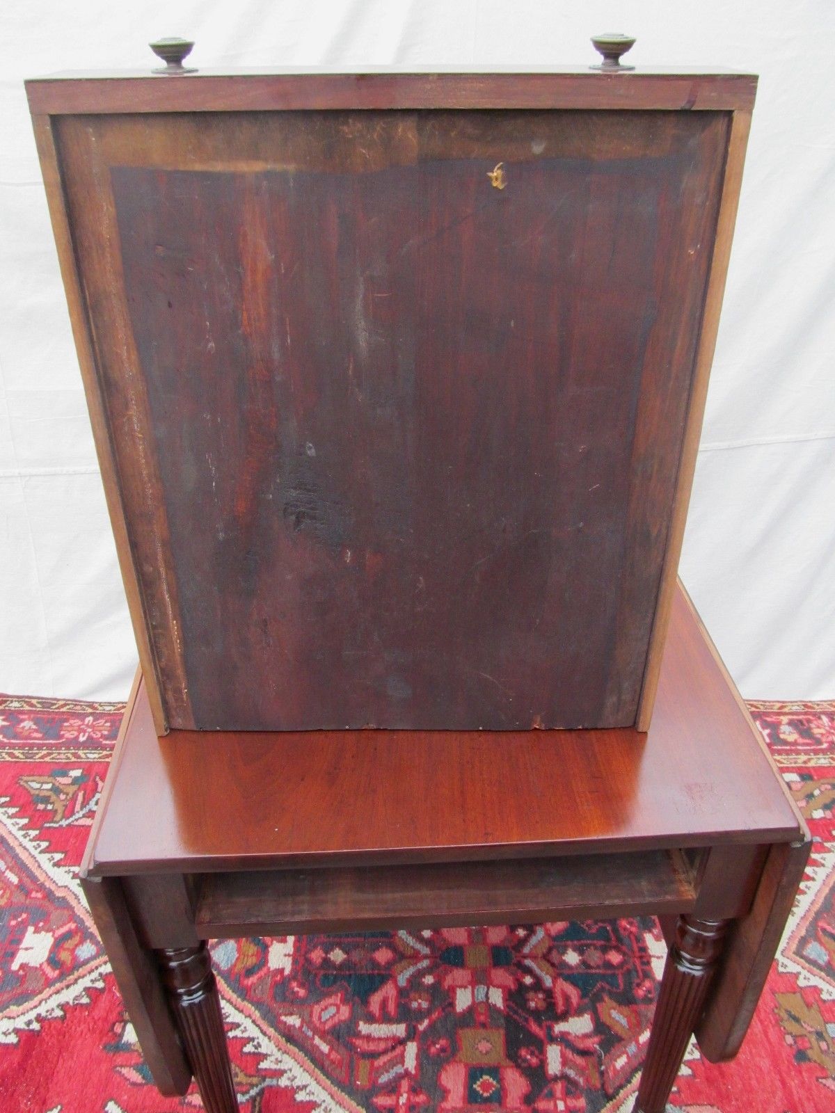 SHERATON PERIOD SOLID HONDURAN MAHOGANY BOSTON PEMBROKE TABLE
