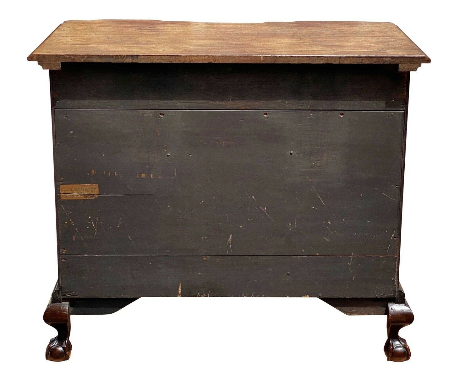 18th C Antique Chippendale Mahogany Shell Carved Knee Hole Desk / Dressing Table