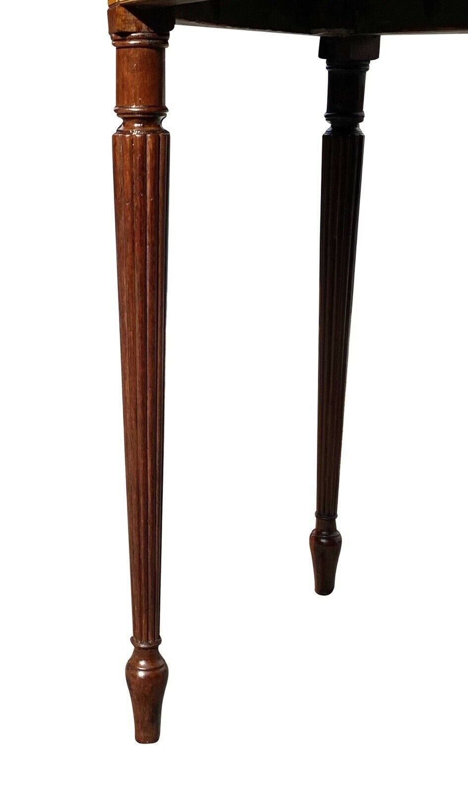 19th C Antique Sheraton Mahogany & Tiger Maple Console Table