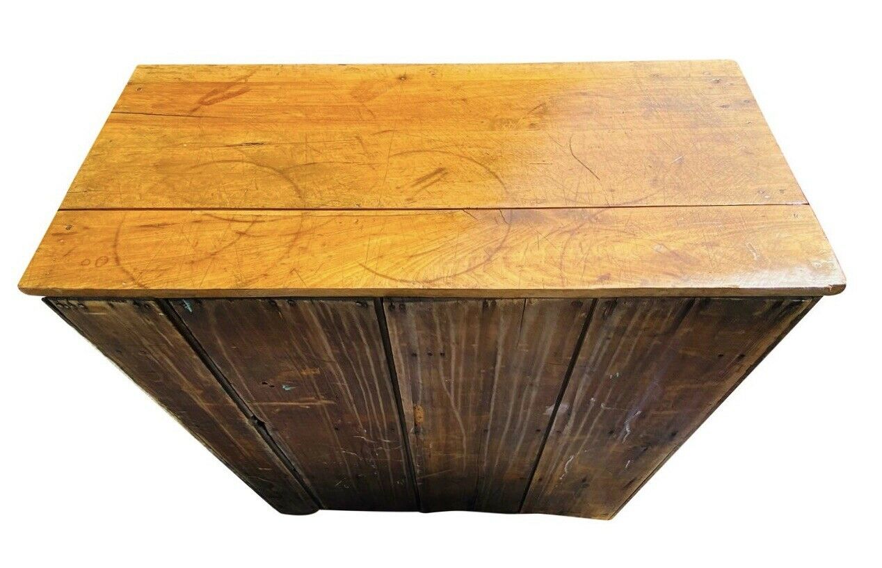 19th C Antique Country Primitive Walnut Pie Safe / Kitchen Cabinet