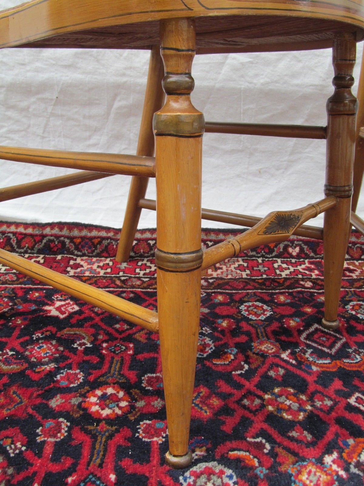 SET OF 8 SHERATON PERIOD FANCY PAINTED CHAIRS CIRCA 1820 IN BEST PAINT SURFACE