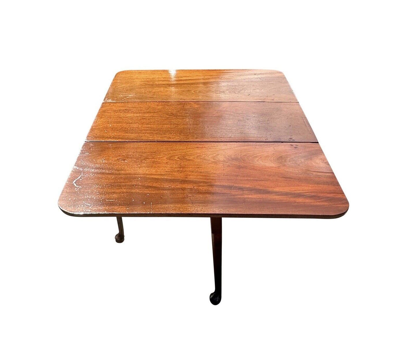 18th Century Queen Anne Boston Mahogany Dropleaf Dining Table Circa 1760 - 1780