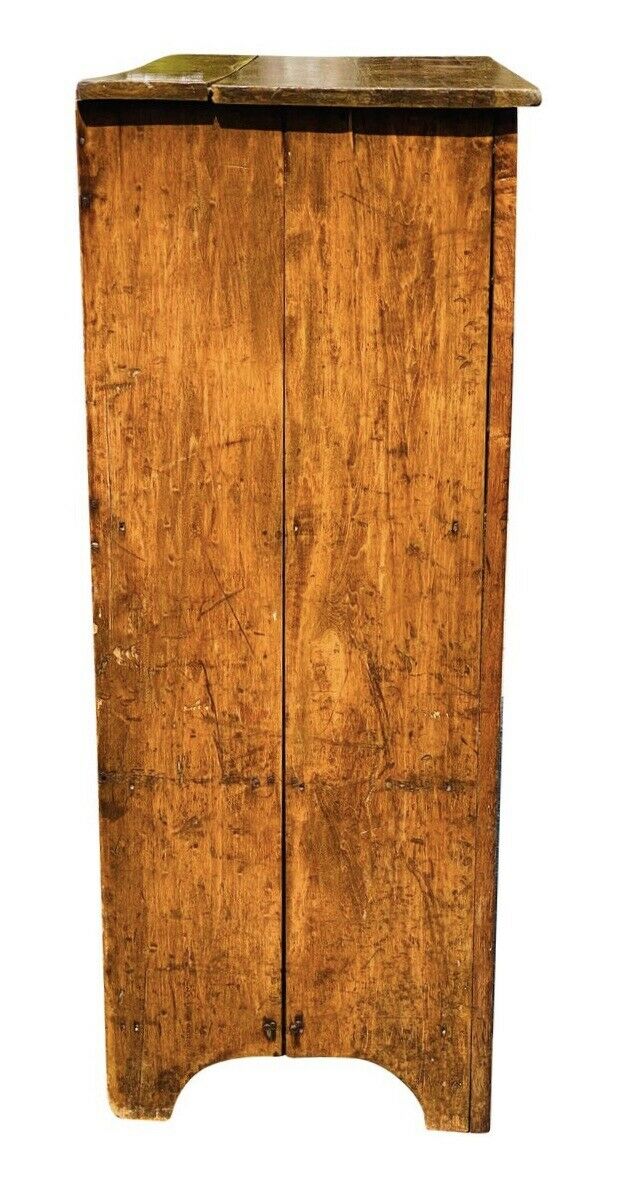 19th C Antique Country Primitive Walnut Pie Safe / Kitchen Cabinet