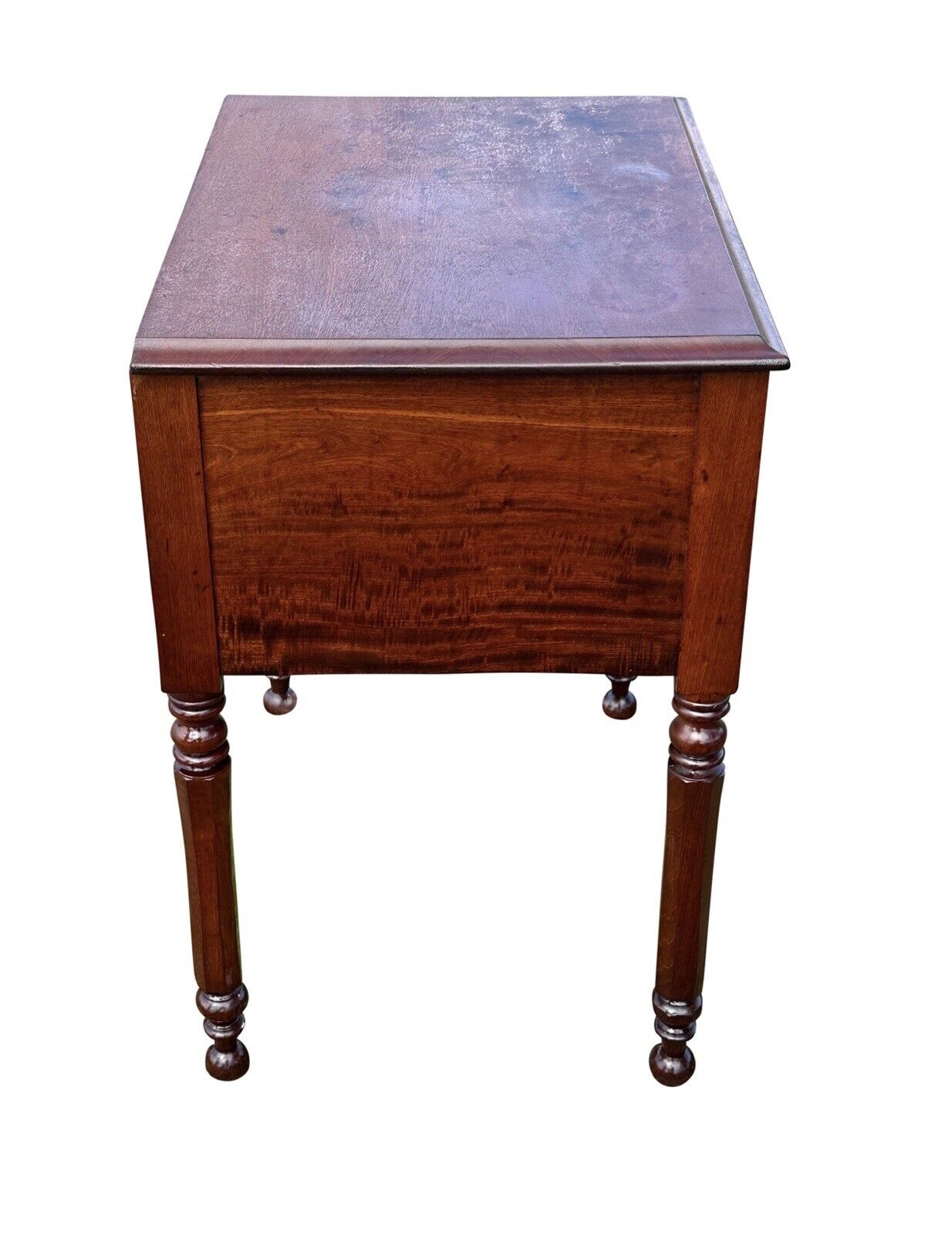 19th Century Antique Sheraton Mahogany Worktable / Stand With Octagonal Legs