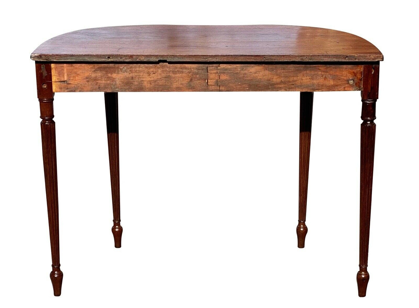 19th C Antique Sheraton Mahogany & Tiger Maple Console Table