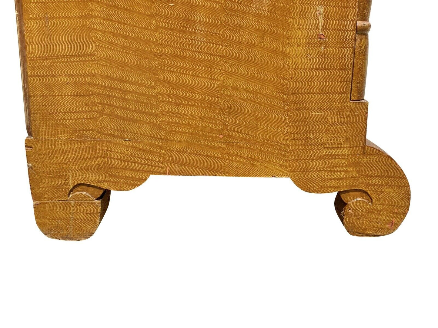 19th Century Grain Painted Antique Chest of Drawers in Desirable Mustard Surface