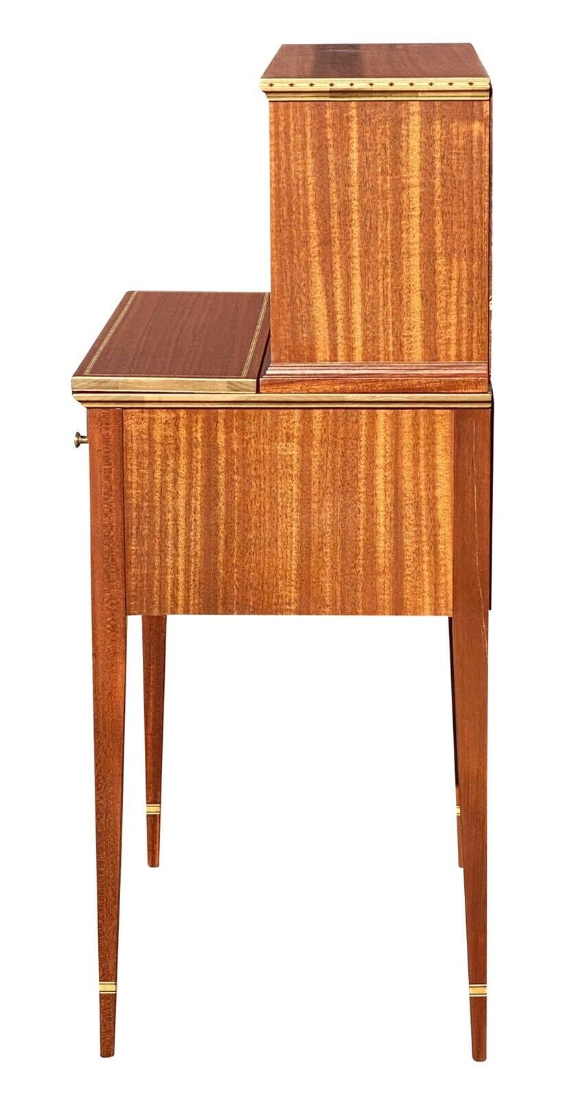 20th C Federal Antique Style Mahogany Tambour Ladies Secretary Desk