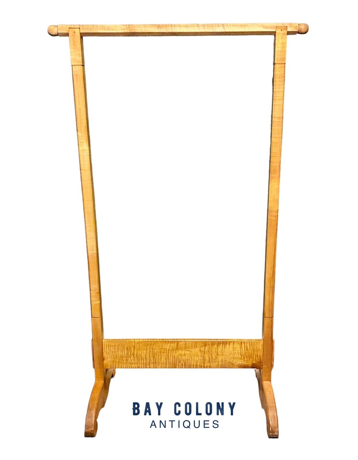 Vintage Tiger Maple Clothes Rack / Garment Rack