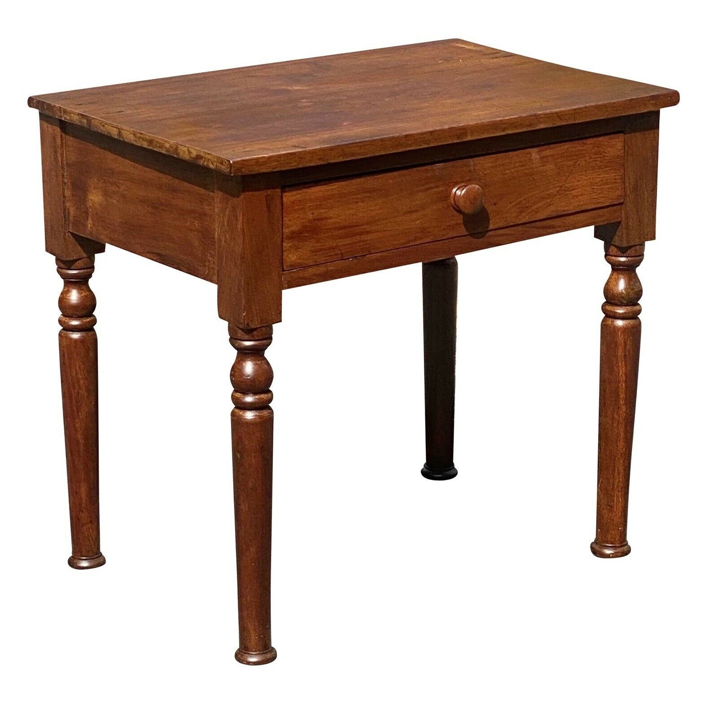 18TH C ANTIQUE FEDERAL PERIOD VIRGINIA WALNUT 1 DRAWER WORK TABLE / NIGHTSTAND