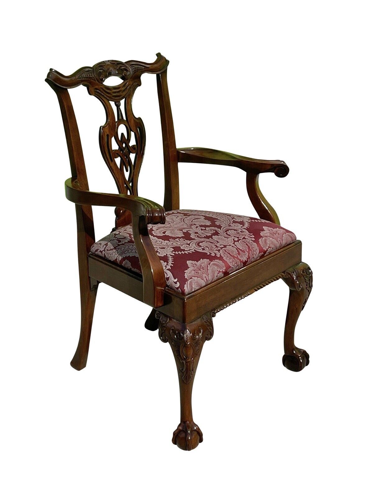 Set of Six Chippendale Philadelphia Style Mahogany Tasselback Dining Chairs