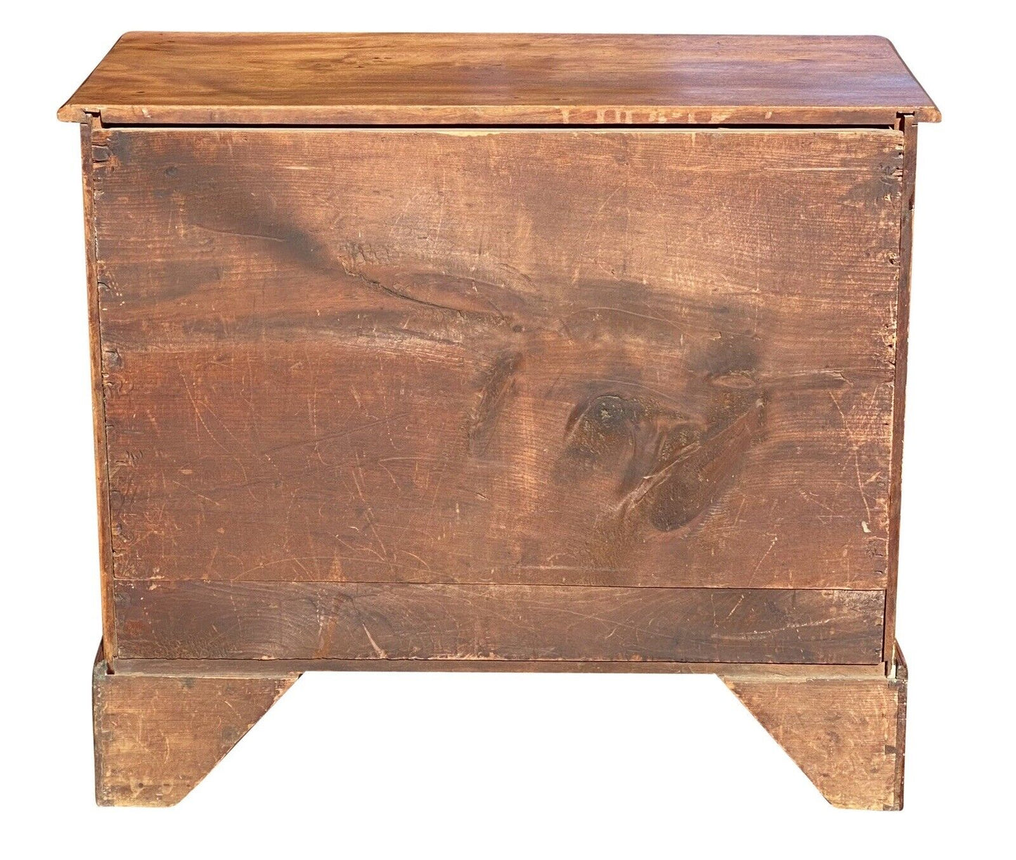 18th C Antique New Hampshire Chippendale Flame Birch Chest of Drawers / Dresser