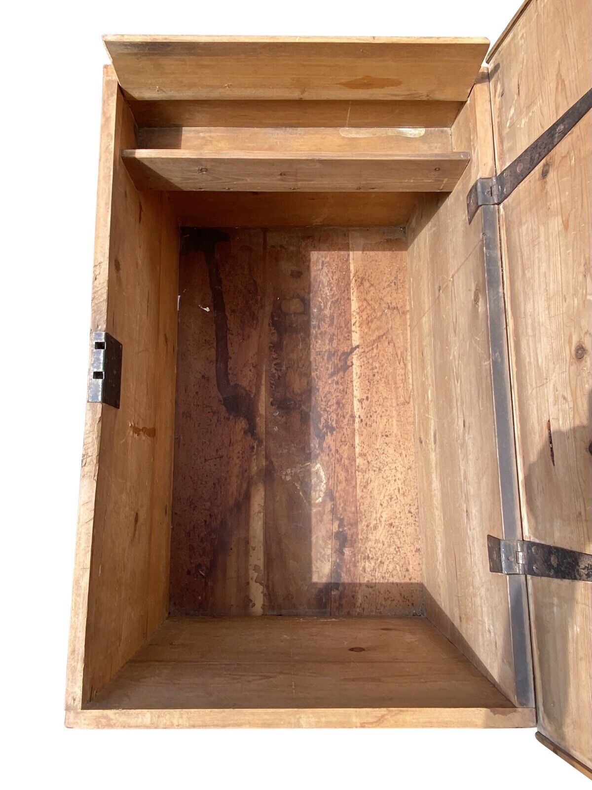 Antique Queen Anne Scrubbed Pine Blanket Chest / Blanket Box