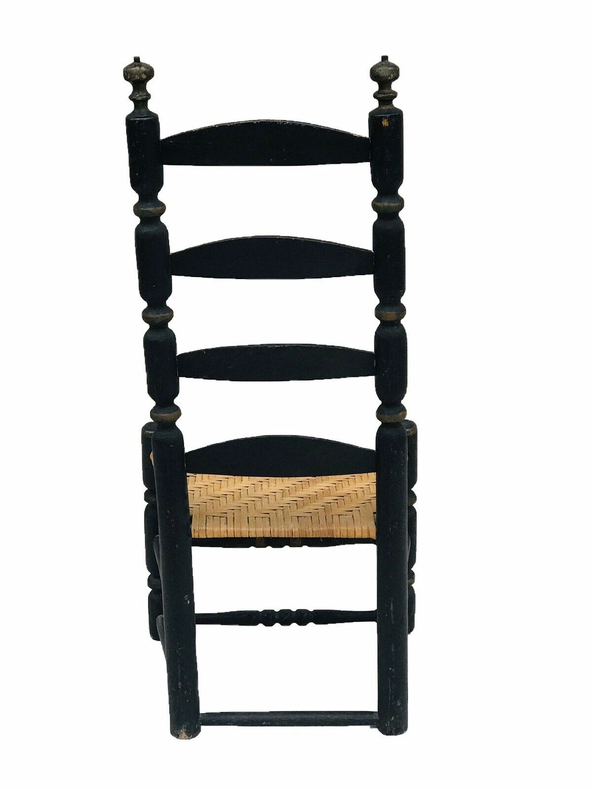 18TH C ANTIQUE WILLIAM & MARY NEW ENGLAND LADDER BACK CHAIR