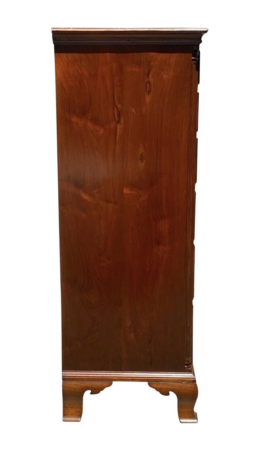 18TH C ANTIQUE CHIPPENDALE PENNSYLVANIA WALNUT TALL CHEST / DRESSER ~ YORK PA