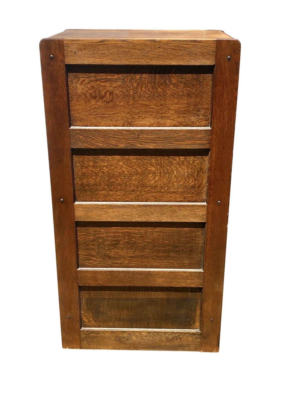 Antique Oak Wood File Cabinet - Library Bureau Sole Makers