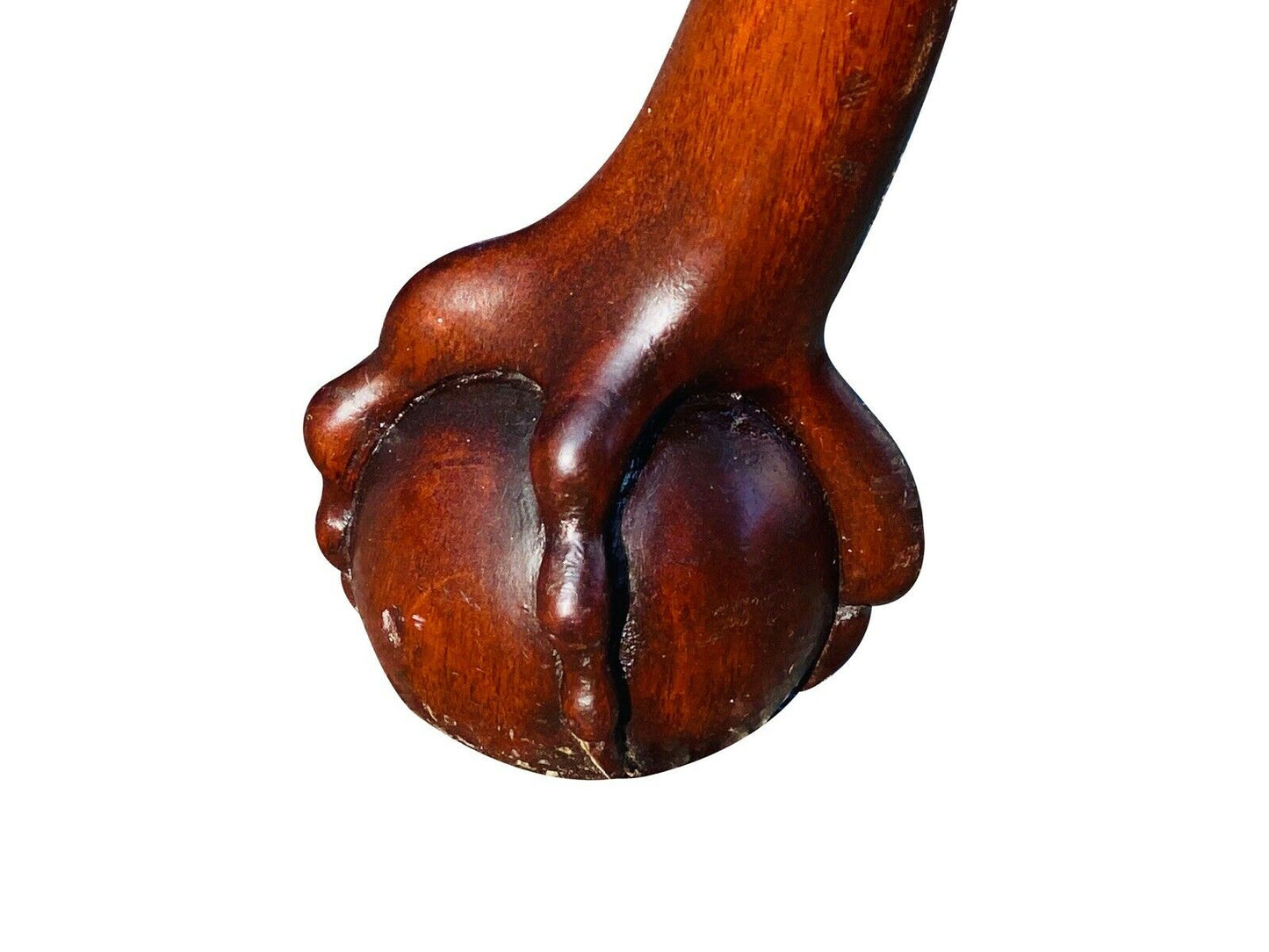 20TH C CHIPPENDALE ANTIQUE STYLE MAHOGANY BONNET TOP HIGHBOY DRESSER / CHEST