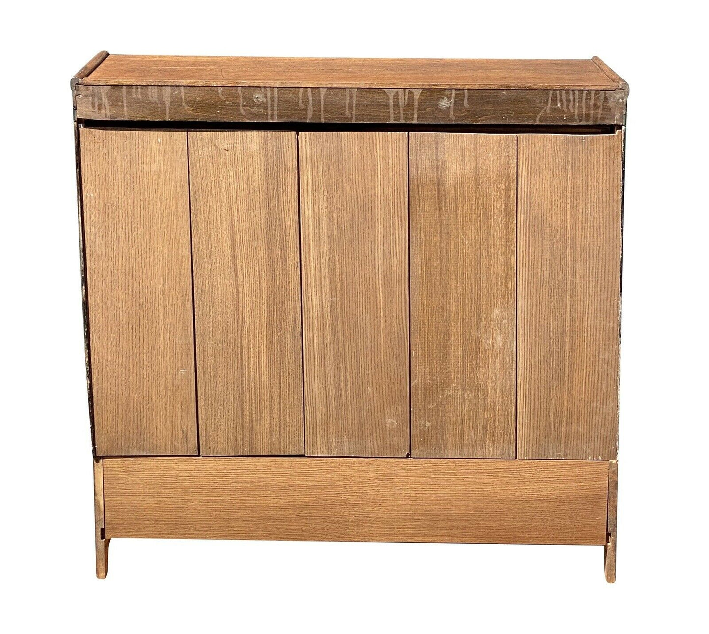 19th C Antique Oak Encyclopedia Size Large Barrister Bookcase / Cabinet - Globe