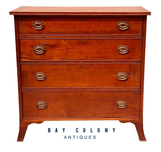 18TH C ANTIQUE PENNSYLVANIA HEPPLEWHITE CHERRY DRESSER / CHEST