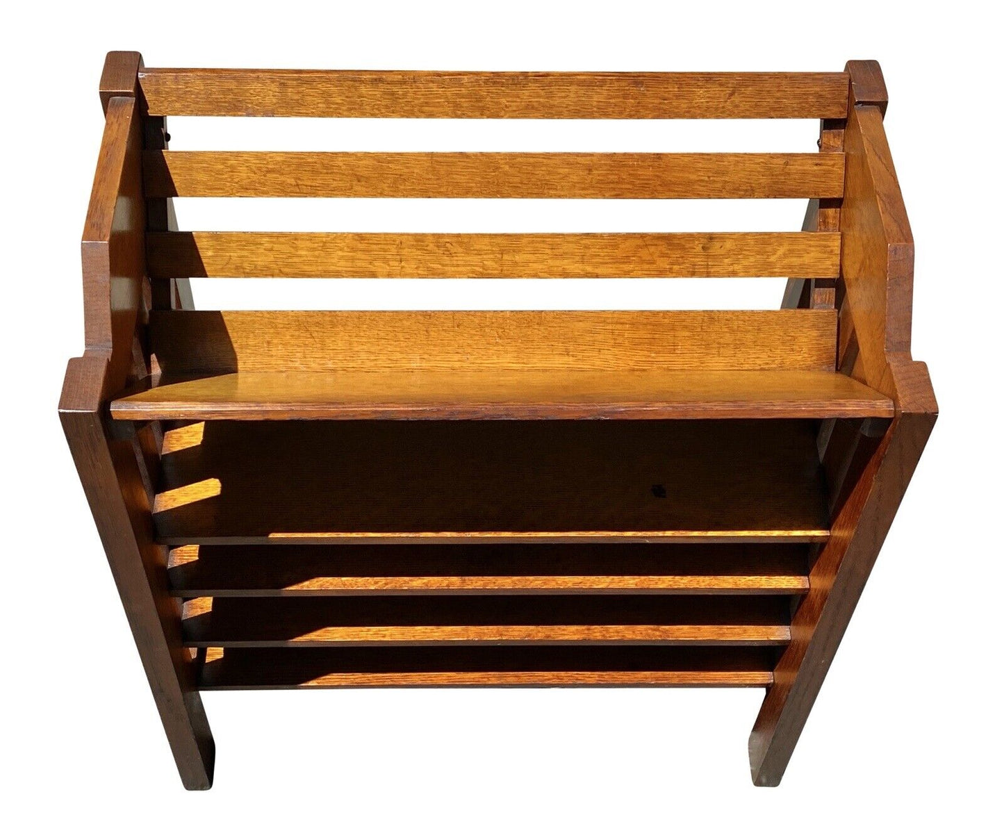 20th C Antique Arts & Crafts / Mission Tiger Oak Bookcase