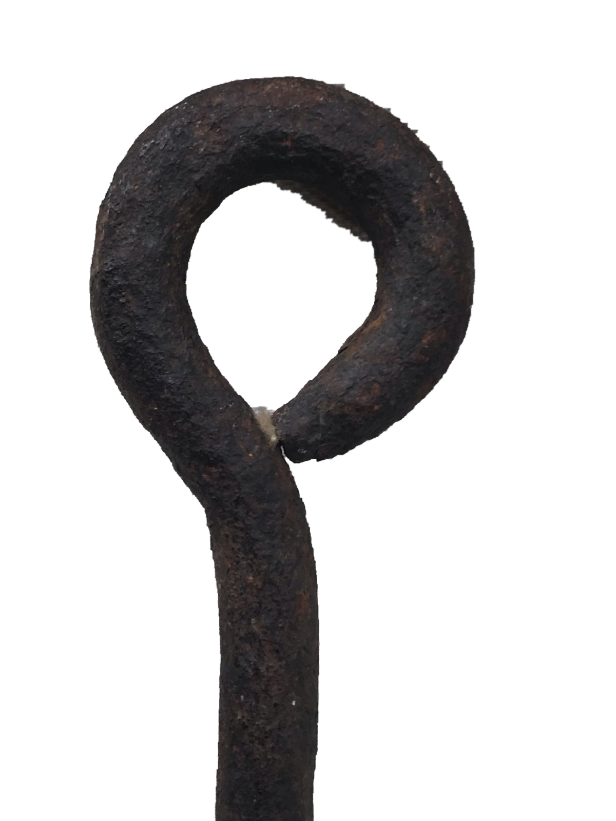 19TH C PRIMITIVE 4 PRONG ANTIQUE WROUGHT CAST IRON GAME HOOK ~ KITCHEN ~ HEARTH