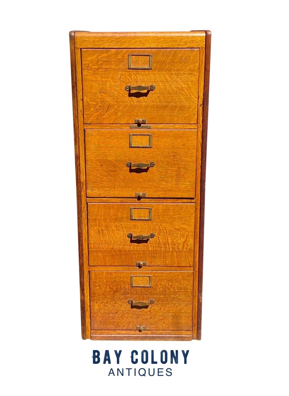 Antique Arts & Crafts Tiger Oak Legal Size File Cabinet - Library Bureau Makers