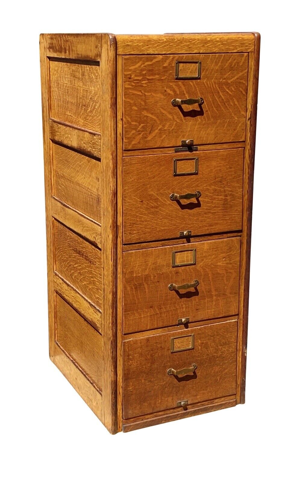 Antique Arts & Crafts Tiger Oak Legal Size File Cabinet - Library Bureau Makers
