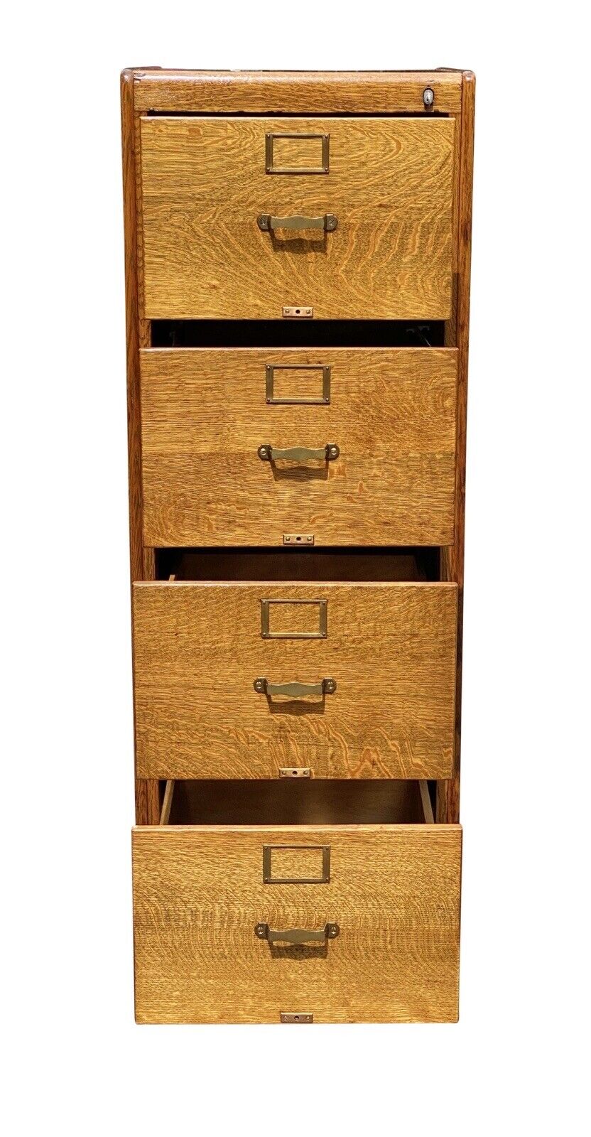 Antique Arts & Crafts Tiger Oak Legal Size File Cabinet - Library Bureau Makers