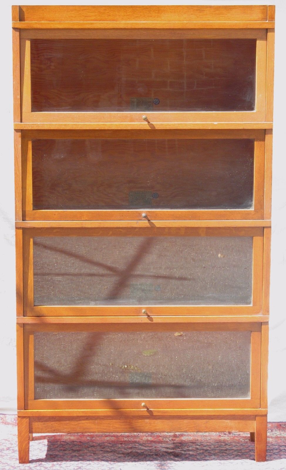 ARTS & CRAFTS GLOBE WERNICKE TIGER OAK MISSION BARRISTER BOOKCASE-EXTRA CHOICE