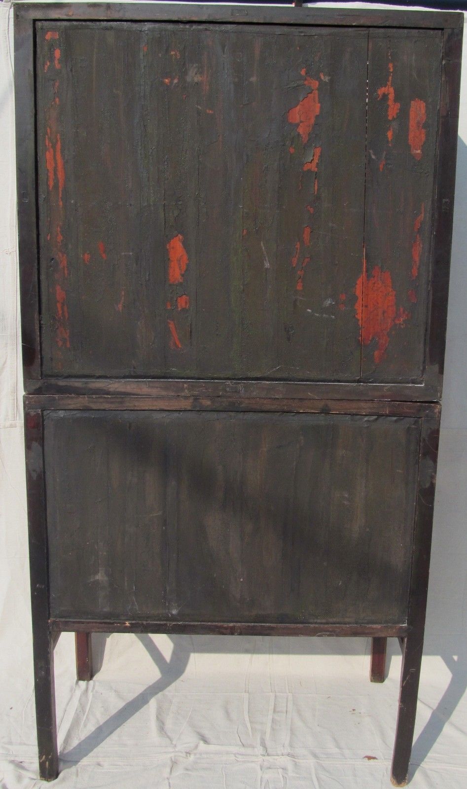 FINE LATE 19TH CENTURY LATTICE WORKED TWO PIECE CHINESE CABINET