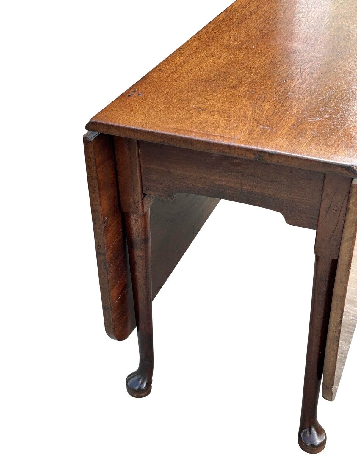 18th Century Queen Anne Boston Mahogany Dropleaf Dining Table Circa 1760 - 1780