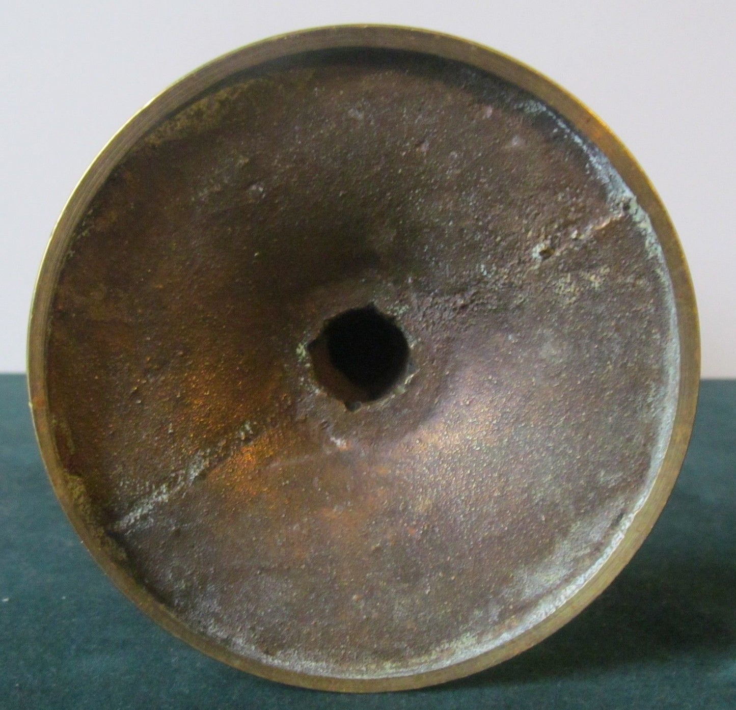 ANTIQUE SIGNED KOSMOS BRENNER PEG OIL LAMP PAINTED ART GLASS PONTIL 19TH CENTURY